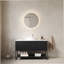 Meuble-lavabo autoportant de 48 po avec lavabo 48 po avec lavabo, meuble-lavabo autoportant avec 3 portes et tablette ouverte, vasque ronde en céramique blanche et comptoir blanc Carrara