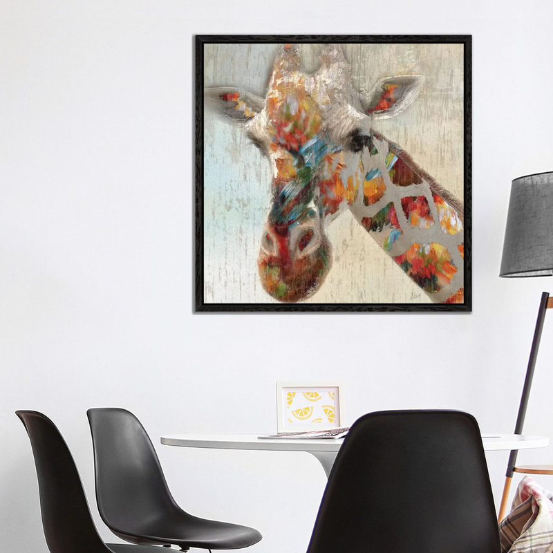 Nan - Print on Canvas, 93.98 cm H x 93.98 cm W, Black Floater Framed