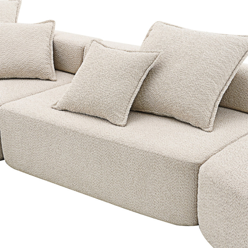 Modular L Shaped Sectional Sofa,Convertible Compressed Couch