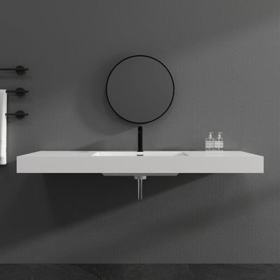 Lavabo de salle de bain mural simple 59 po SMC