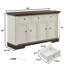 Armoire de rangement polyvalente en MDF de style campagnard pour le salon et la cuisine - charme fonctionnel