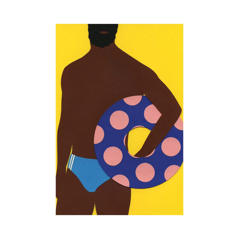 «Man On The Beach», reproduction d'art sur toile tendue, H 48 po x l 32 po, Toile tendue, Ne s’applique pas