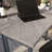 Table With Drop Leaf, Gray Finish