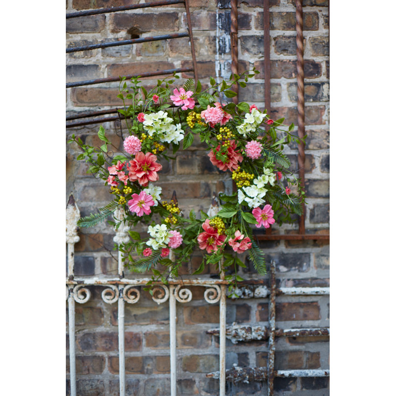 Cosmos and Berry 27" Polyester Wreath