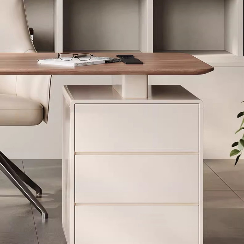 Durable Lacquered Storage Cabinet Desk