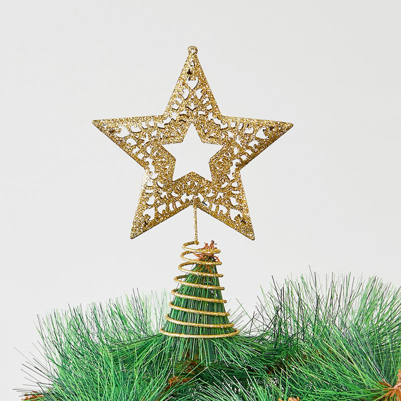 15cm Solid Colour Metal Astrology & Stars Tree Topper