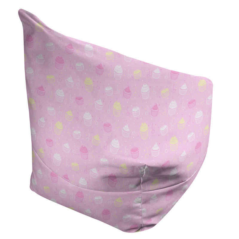 Petite chaise à sacs à billes & Leffel, H 86 po x l 2 po x P 43 po, Rembourrage poly, Rose / Jaune