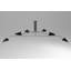 Lustre encastré noir à 6 lumières Laeticia Modern