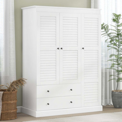 Armoire 3 portes avec 2 tiroirs