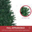 Demi-arbre de Noël artificiel 5 pi avec 229 branches, ouverture automatique, base en acier, vert-490503387