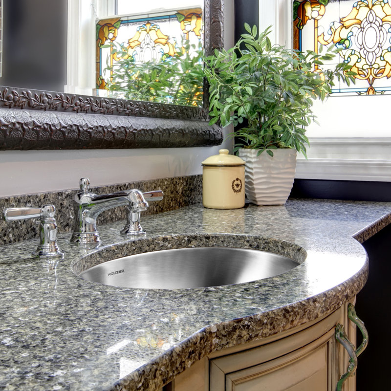 Club Metal Oval Undermount Bathroom Sink, Avec trop-plein