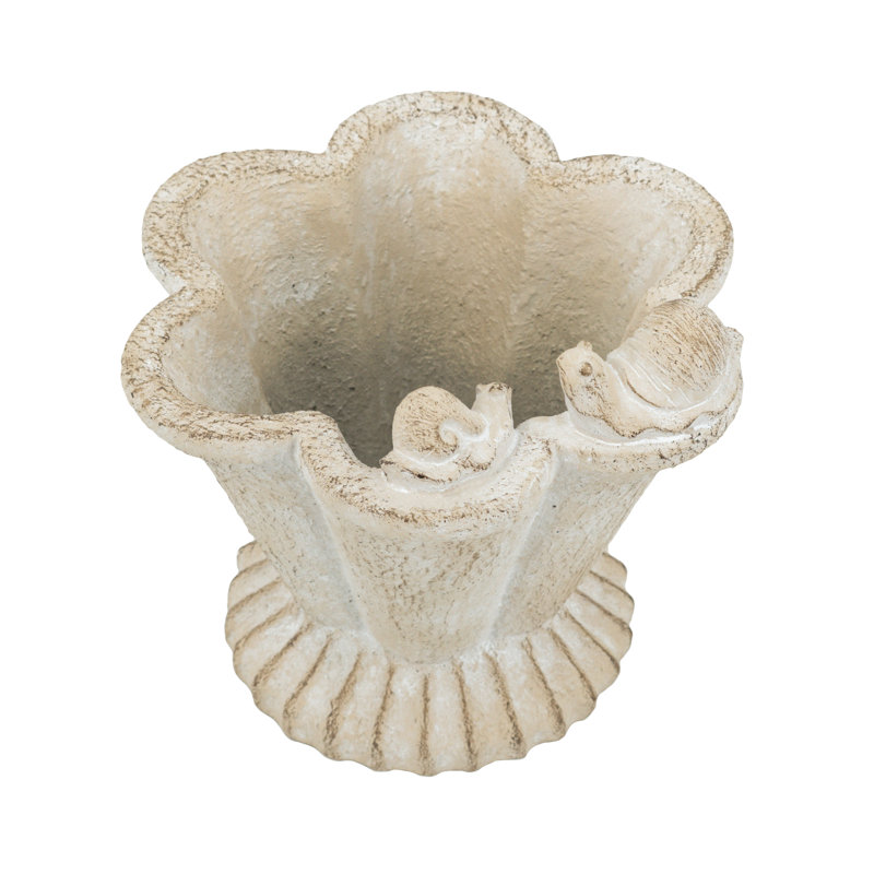 Jardinière corail sable et ciment avec finition beige texturée, H 8,9 po x l 10 po x P 9,4 po