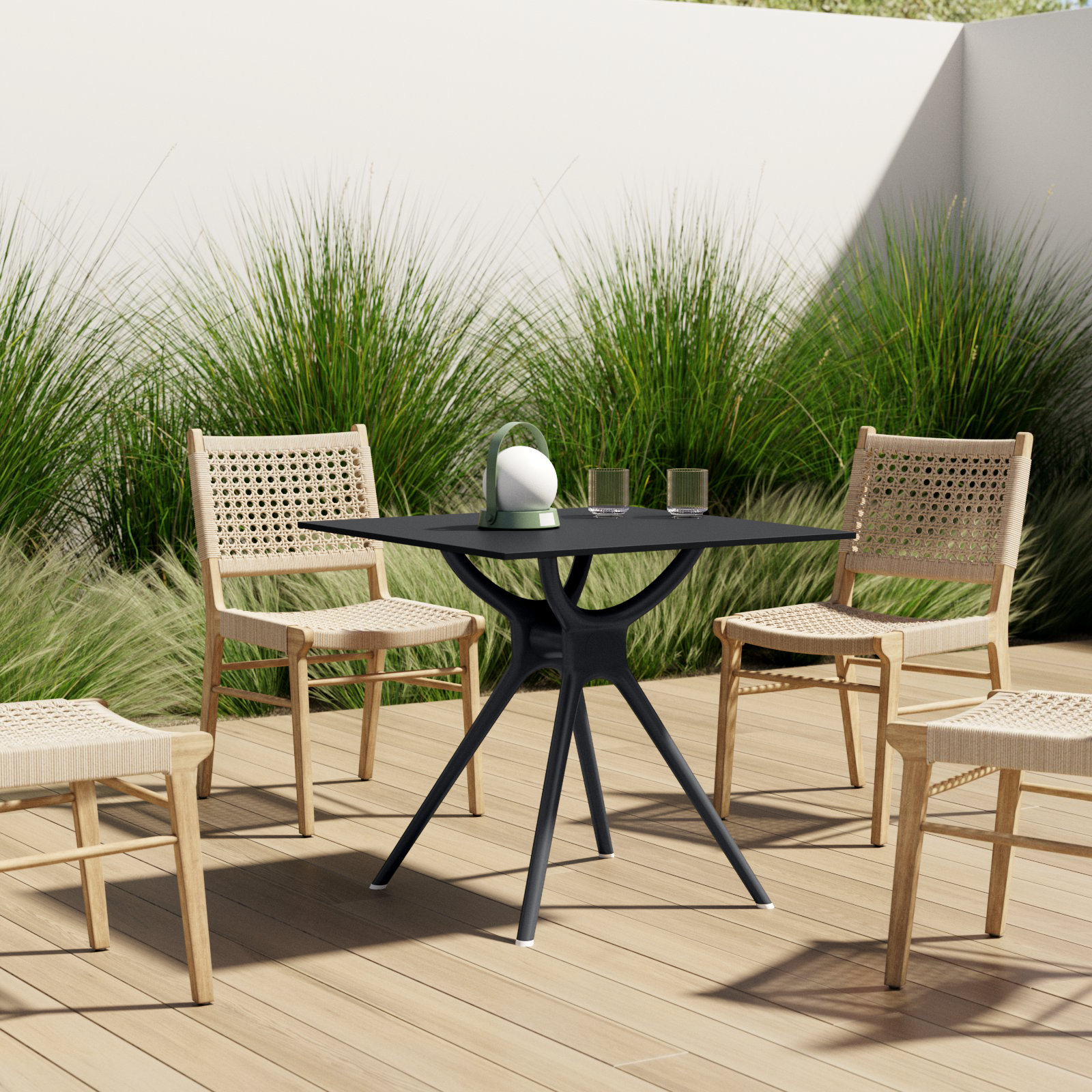 Farrah 31 " Patio Dining Table, Black