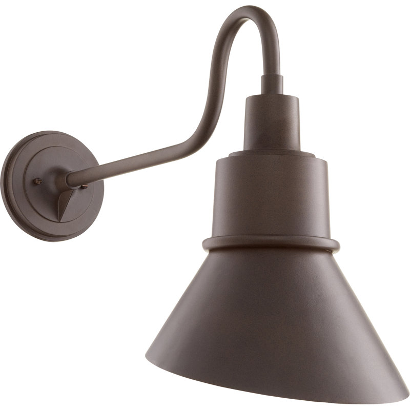 Luminaire de grange d'extérieur câblé H 18,25 po Markeith, Bronze huilé, H 18,25 po x l 11,25 po x P 27,25 po