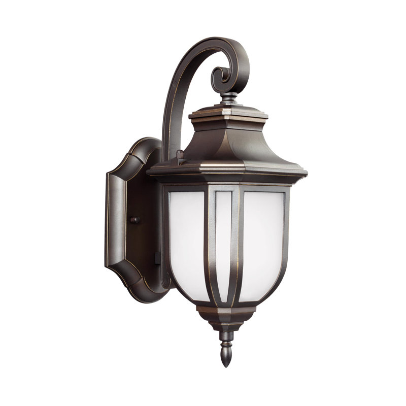 Lanterne murale d'extérieur Carterton, H 21,25 po x l 9 po x P 11,75 po, Bronze antique, Oui