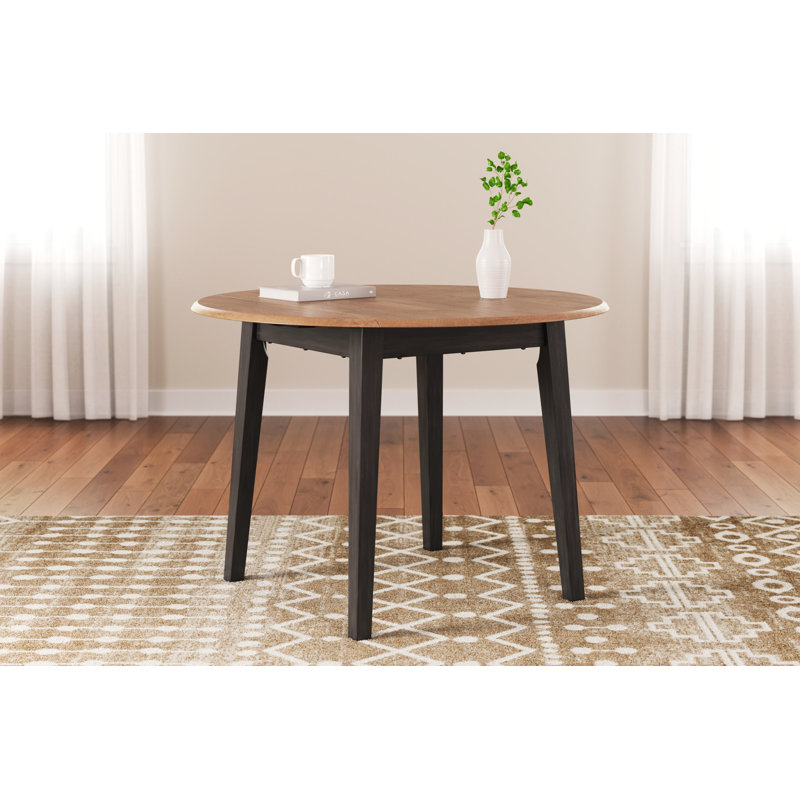 Beige and Brown Reclaimed Wood Round Extendable Dining Table