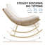 Chaise berçante d'extérieur en osier avec repose-pieds