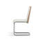 Ensemble de deux chaises d'appoint de salle à manger rembourrées en similicuir blanc et argent