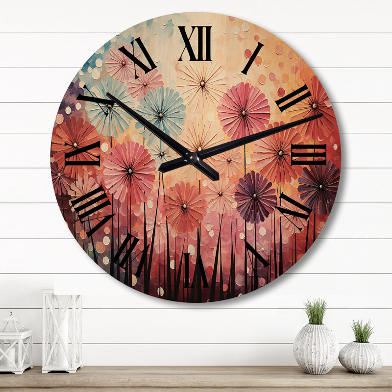 Horloge murale en bois massif Veljkov, Grand