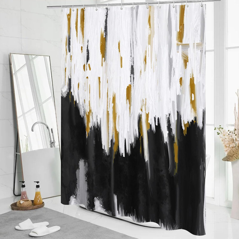 MitoVilla Abstract Ombre Shower Curtain