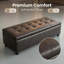 Banc de rangement avec repose-pieds avec couvercle facile à utiliser et conception capitonnée-655289533