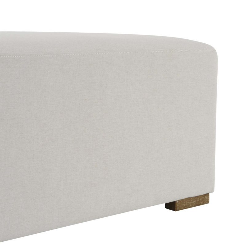 Repose-pieds simple, pratique et polyvalent pour le salon et la chambre à coucher, confortable et durable, Blanc