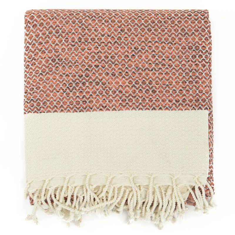 Débarbouillette en coton Séverina, Orange