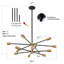Luminaire suspendu moderne Mid-Century lustre moderne Spoutnik, lustre noir et or George Oliver-1010165726-1061878056-1061878039