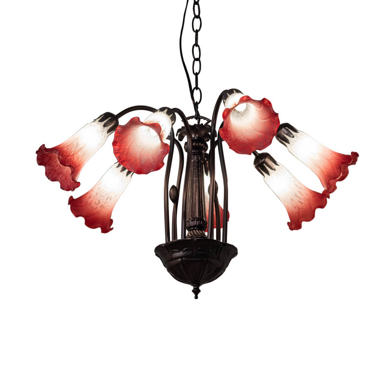 Arnketil 6 - Light Chandelier, Red