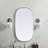 Sabine Metal Curved Oval Wall Mirror-1451160150-1451160149