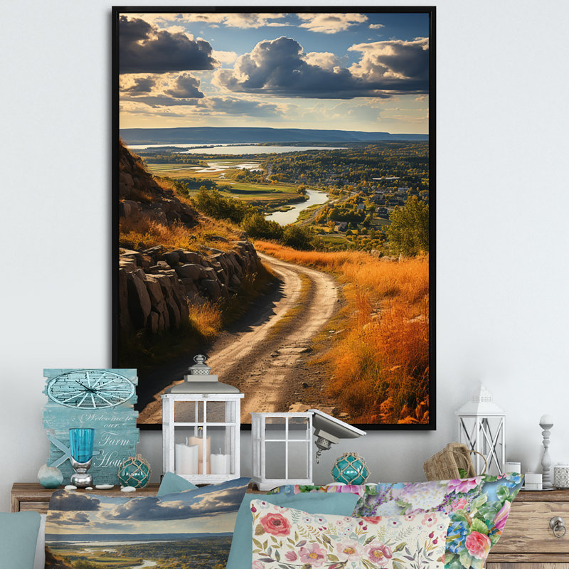 Vermont Mountain Landscape II, reproduction d'art sur toile, H 40 po x l 30 po, Cadre flottant noir