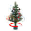 2ft Pre-Lit Rotating Tabletop Christmas Tree with Colour Lights, Holiday Music & Cranberry-Pinecone Desktop Decoration