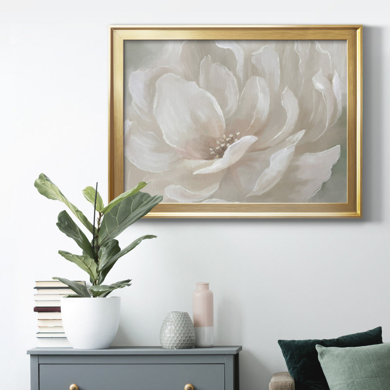 Pêche parfaite - Peinture sur toile encadrée, H 26,5 po x l 36,5 po x P 1,5 po, Or