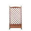 Lit de jardin surélevé avec treillis - paquet de 2 - jardinière en bois pour l'extérieur et support pour plante