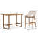 Latitude Run® 3 Pieces Patio Bar Set Modern High Top Table And Wicker Bar Chairs Set For Poolside Pub Cafe Backyard Lawn Outdoor Bar Table And Bar Height Stools Set