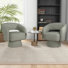 27.8" W Swivel Upholstered Barrel Chair