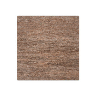 Heller Hand Knotted Sumak Jute Eco-Friendly Solid Area Rugs - Square, Light Brown Colour, Solid Pattern, High Pile, Natural Fibre, Outdoor Indoor