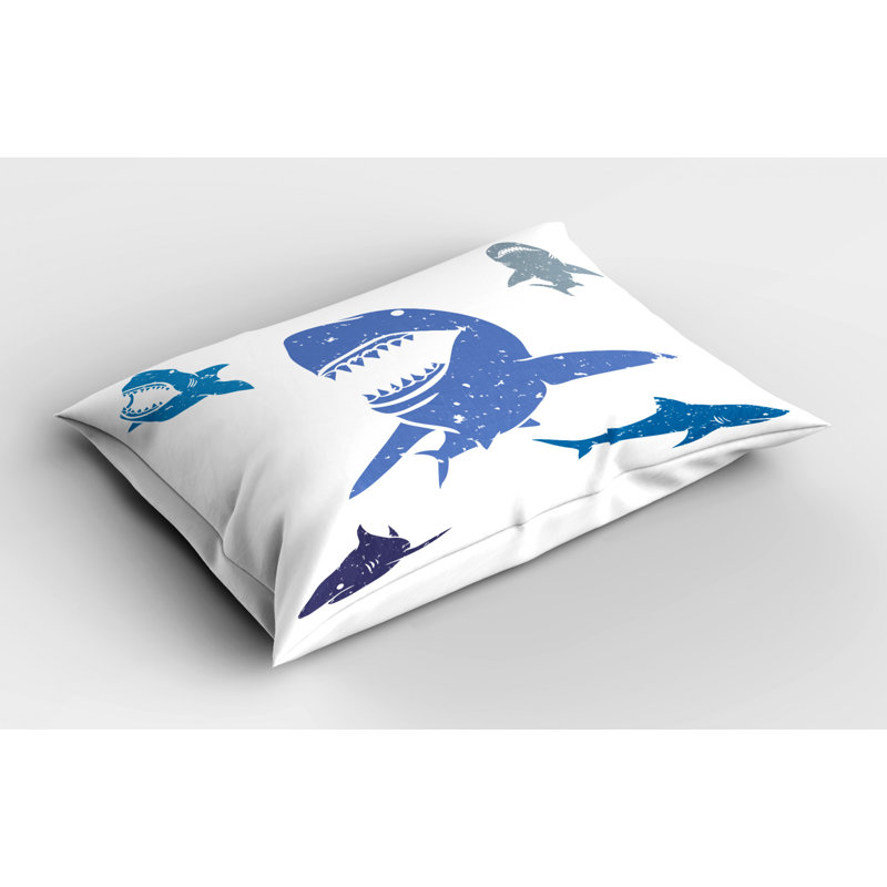 Shark Polyester Sham Set, Queen