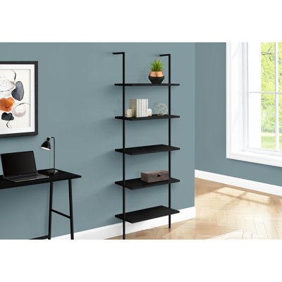 Modern 5 Shelf In Black For Enhancing Home Organization And Decoration Black, Ideal Office Bedroom Storage