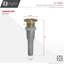 Stylish Brushed Gold Pop-Up Bathroom Sink Drain without Overflow