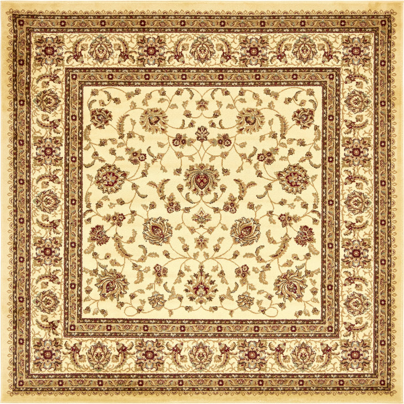 Niles Oriental Area Rug, Square 7'10", Cream