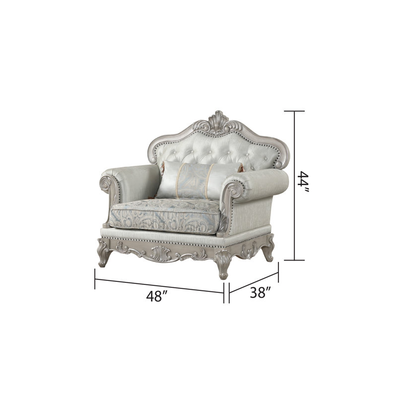 Chaise en velours 48 po Kirsteni