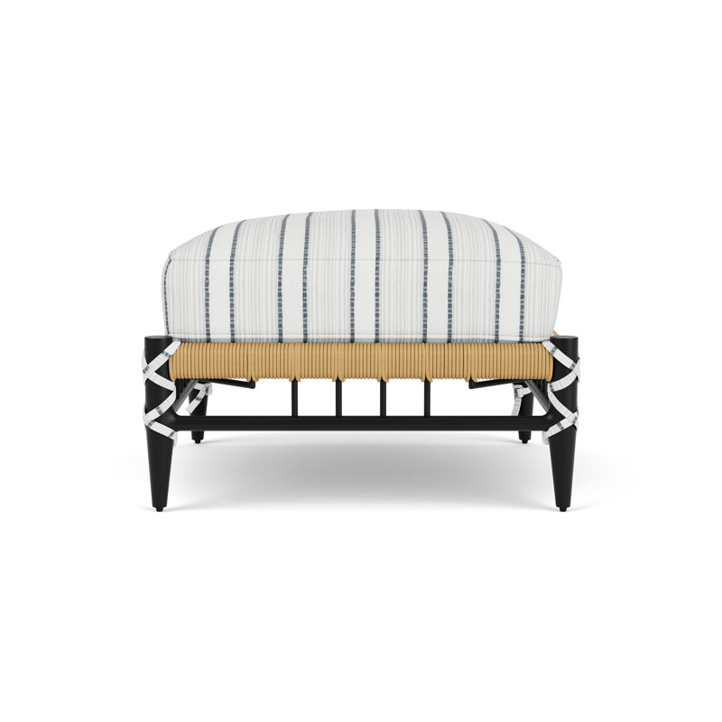 Low Country Square Outdoor Ottoman Patio Ottoman, Tamer Fog