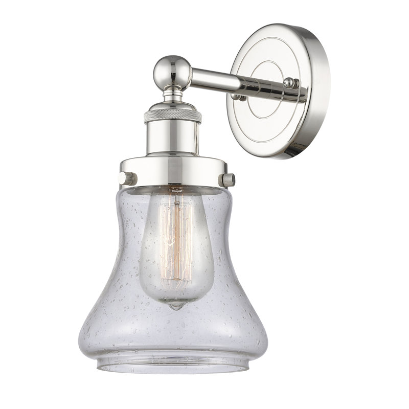 Chickasha Armed Sconce, Seedy, Polished Nickel
