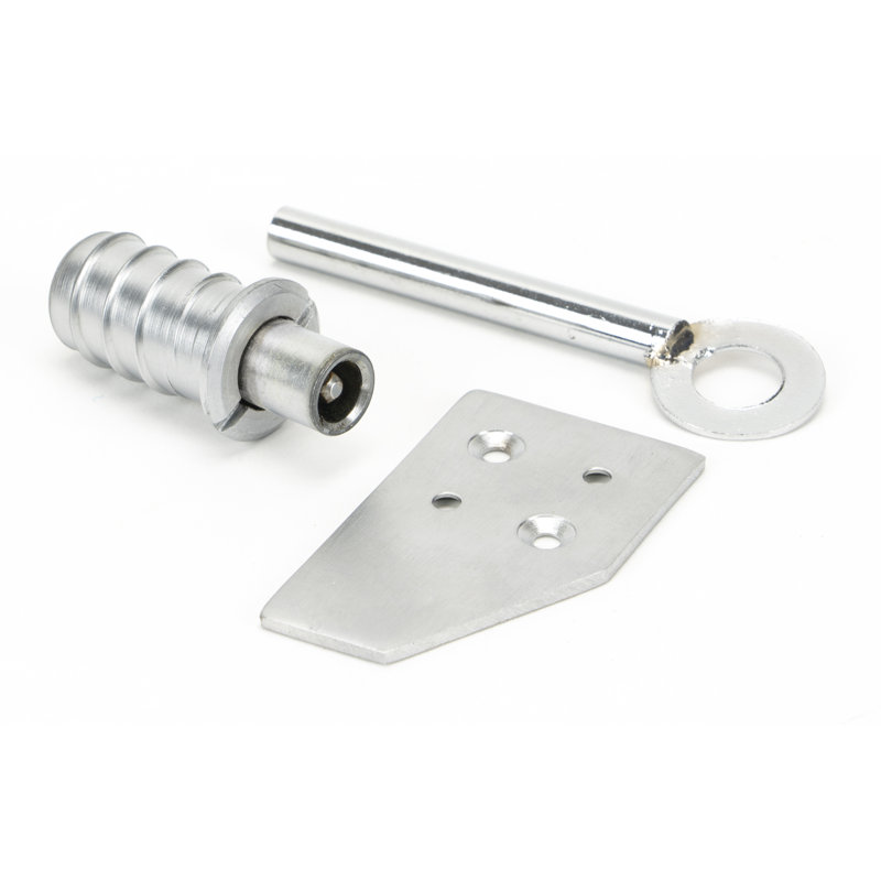 Key-Flush Sash Stop Door Accessory, Satin Chrome