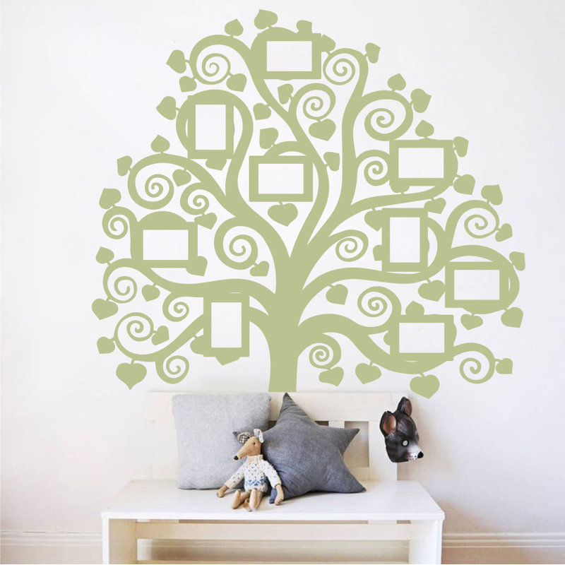 Décalcomanie murale images arbre familial, Céladon
