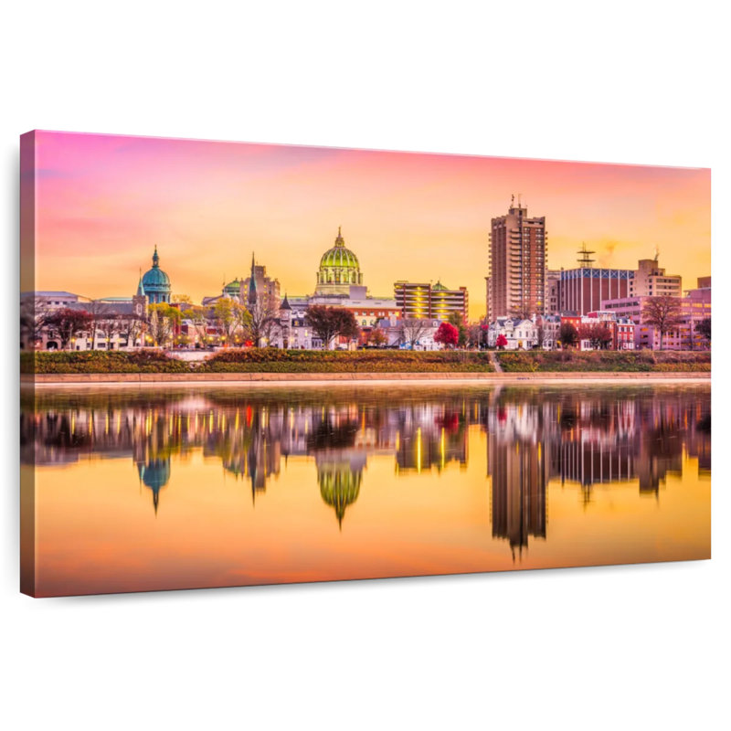 Reflet de la rivière Nicci Harrisburg, H 16 po x l 24 po