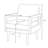Mid-Century Armchair , Accent Chair with Chenille Armrest & Soft Cushion-1590430611