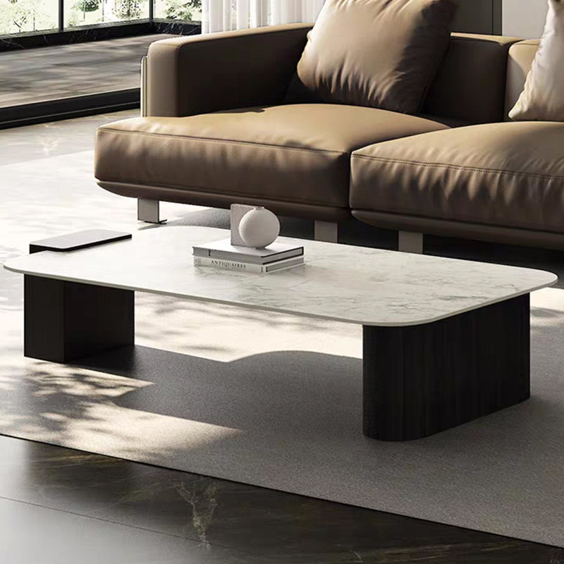 Table basse moderne en granit minimaliste, H 11,81 po x l 55,11 po x P 27,55 po