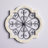 White Wooden Scroll Home Wall Decor with Metal Scroll Work, 22" x 1" x 22"